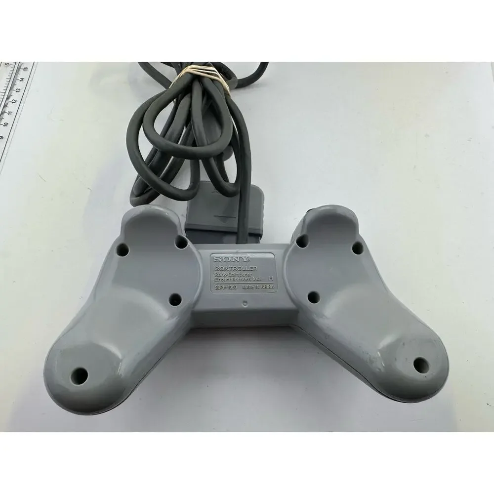 Sony PlayStation PS1 Official OEM Gray Controller SCPH-1080 Tested Working!